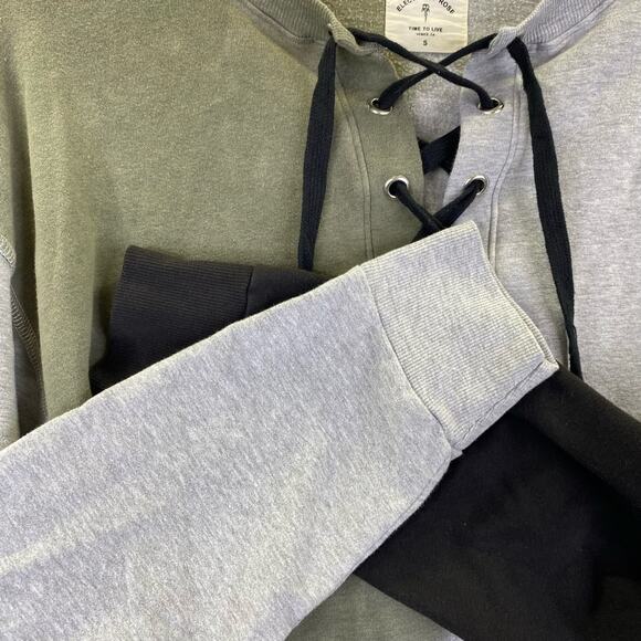 Electric & Rose Crawford Tie Dye Sweatshirt SZ S Olive Green Gray Anthropologie - Picture 7 of 11